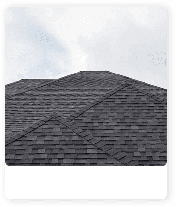 A close up of the roof of a house